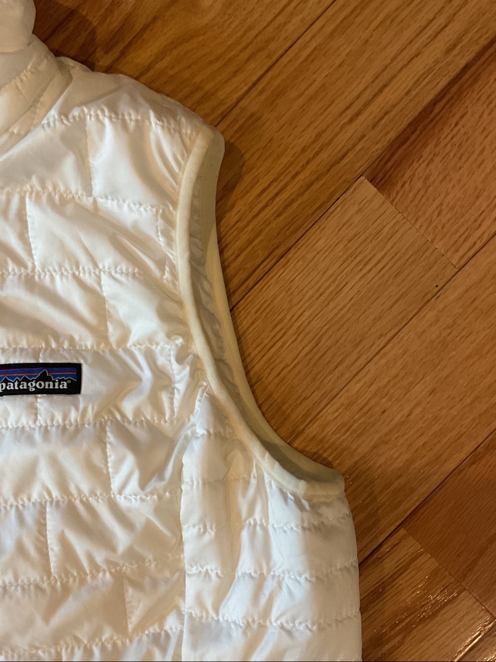 Patagonia Women's Nano Puff Lightweight Quilted Vest cream medium Gorpcore EUC - Picture 7 of 14